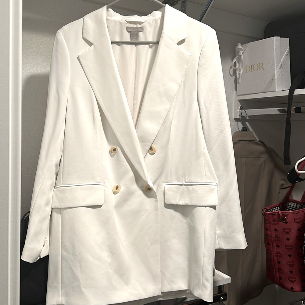 White blazer dress